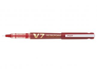 Hi-Tecpoint V7 Refillable - Roler sa tečnom tintom - Crvena boja - Begreen - Srednji Vrh