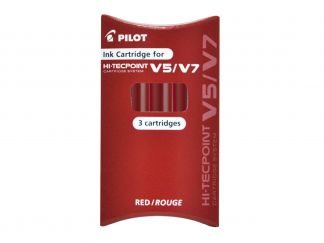 Set 6 - Refil za rolere sa tečnim mastilom - Hi-Tecpoint V5/V7 Refillable - Crveno-siva boja